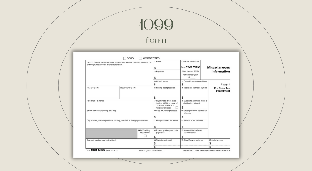 An example of the blank 1099 form for print